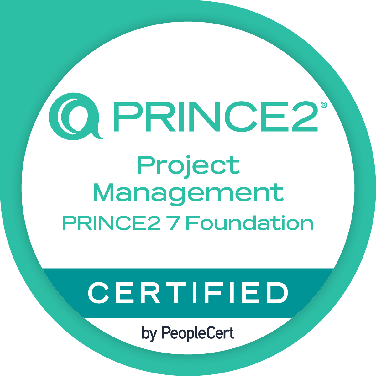 PRINCE2 Foundation certified project management badge